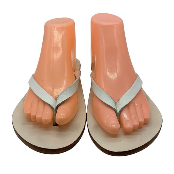 BEEK Sunbeam Leather Flip Flop Sandals Slip On Shoes Women Size 9 White- $139 - Picture 4 of 10